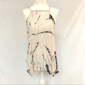 Light Pink and Gray/Blue Tie Dye Blouse